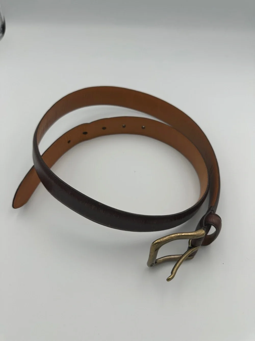 Polo Ralph Lauren Vintage Italian Leather Belt Sz34 Used